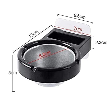 ARAA PAVA Cigarette Ashtray Big Size Round Rotating Stainless Steel, Plastic Ashtray, Wall- mounted Waterproof Wall Hanging Ashtray with Suction Cup for Home Bathroom Office Toilet (1)6