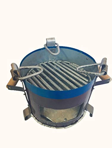 Amrapali Angeethi BBQ Style Metal Ashtray, Gas Stove tandoor Griller Heater Oven, sigdi chulha Traditional Standard Size Coal Charcoal Keeper1
