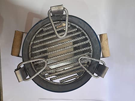 Amrapali Angeethi BBQ Style Metal Ashtray, Gas Stove tandoor Griller Heater Oven, sigdi chulha Traditional Standard Size Coal Charcoal Keeper5