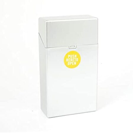 BUCKLE UP Push Button Cigarette Case - ABS Plastic Cigarette Case (White)