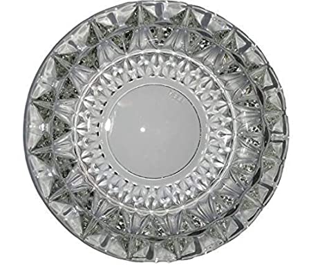 Breewell 2019 Crystal Quality Glass Ash Plate 5.5 x 5.5 inch Tray, Round Tabletop, Glass Ashtray, Smoke Collectible Tribal Decoration 1