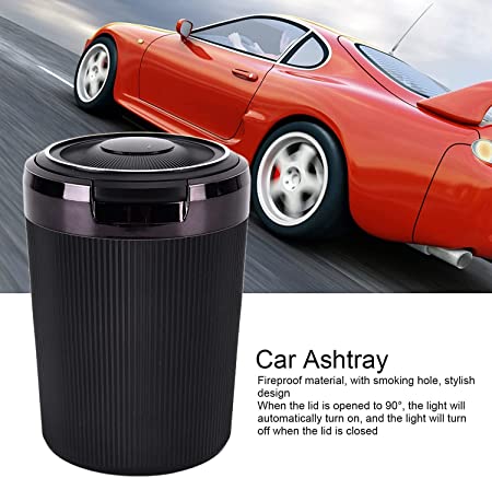 Citaaz Led Car Ashtray with Lid, 3w Portable Car Ashtray for Home Office Use Car Ashtray4