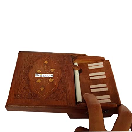 Desi Karigar Antique Piano Shaped Wooden Cigarette Dispenser4