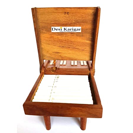 Desi Karigar Antique Piano Shaped Wooden Cigarette Dispenser5