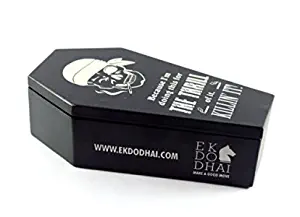 Ek Do Dhai Coffin MDF Ashtray (20 cm x 11 cm x 11 cm, Black)