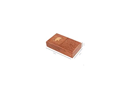 KESHA SPREE Rosewood Sheesham Wood Pocket Cigarette Case Holder Stand (4.75 x 2.75 x 1.25 inch, Brown), Perfect to Keep 10 Cigarettes3
