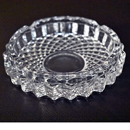 Logicmart Crystal Glass Ash Tray Smoke Collectible Tribal Decoration Cigarette Ashtray for Home, Hotel and office Use1
