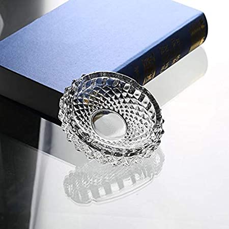 Logicmart Crystal Glass Ash Tray Smoke Collectible Tribal Decoration Cigarette Ashtray for Home, Hotel and office Use2