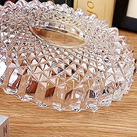 Logicmart Crystal Glass Ash Tray Smoke Collectible Tribal Decoration Cigarette Ashtray for Home, Hotel and office Use5