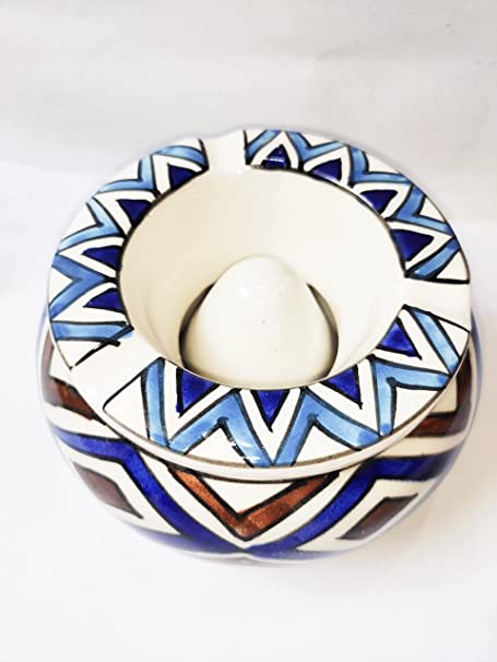 SHANAYRA Multicolor Hand Painted Ceramic Ashtray 3