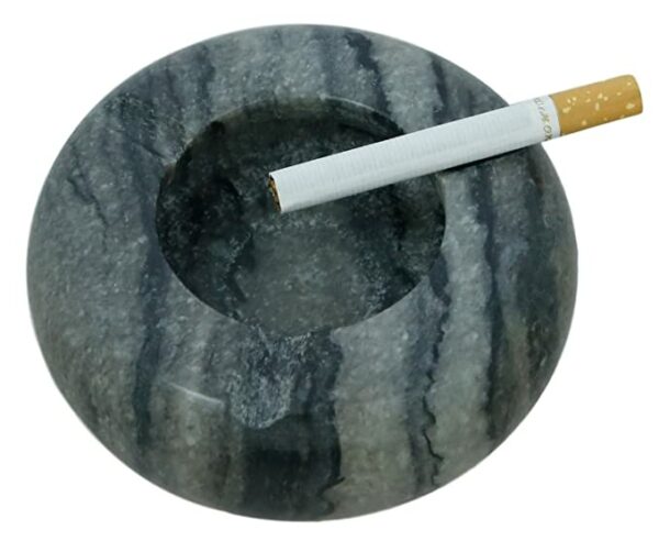 Shalinindia Stoneware Ashtray (4 inch, Grey)1