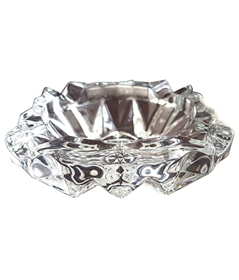 Star point Glass Cigarette Ashtray (Clear)1