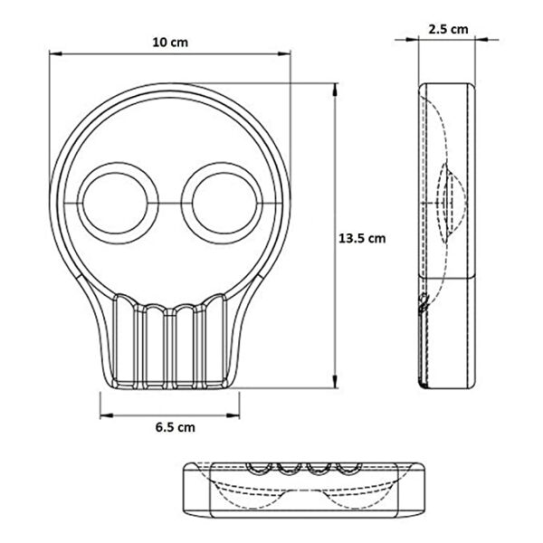 THEURBANSHOP Heatproof Silicone Skull Head Shaped Multipurpose Ashtray Smoking Kills Death Danger Symbol Gifts for Chain Smokers (Single Tray, Grey Color)3