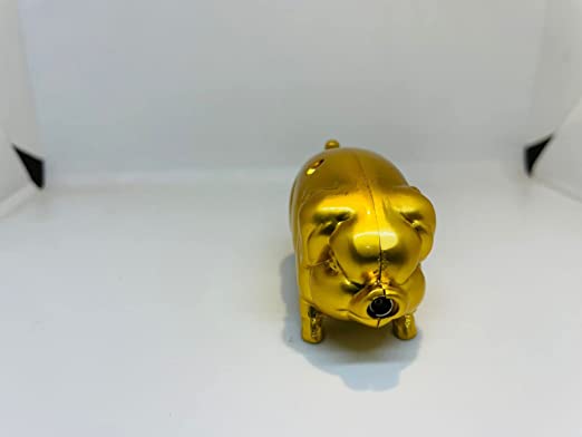 WBD Antique and Stylish Cigarette Lighter ( Pig Style Yellow Colour)1