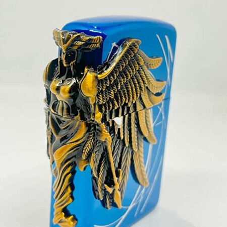 WBD Cigarette Windproof Pocket Lighter ( Blue Glossy ) Angel Design