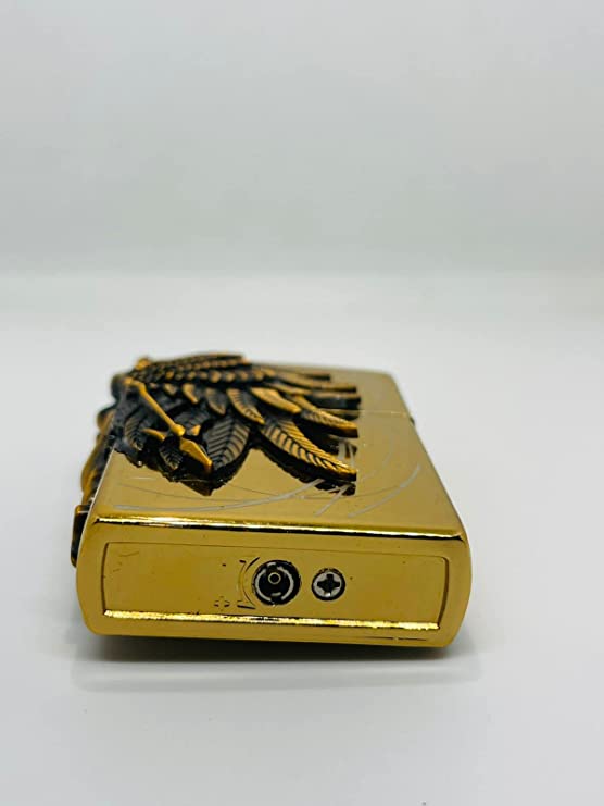 WBD Cigarette Windproof Pocket Lighter ( Golden Glossy ) Angel Design2