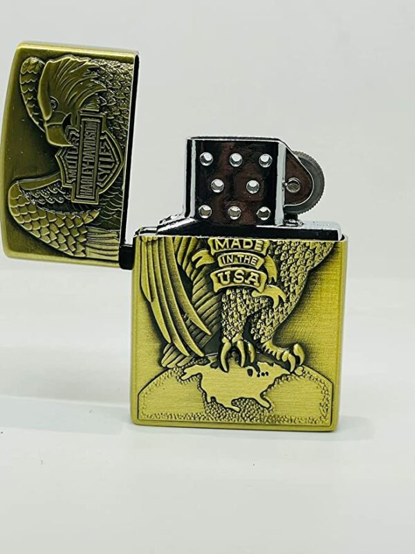 WBD Classy Cigarette Windproof Pocket Lighter ( Golden ) Eagle2