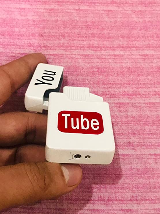 WBD Premium Look You Tube Logo Cigarette Lighter for Youtubers (White)4