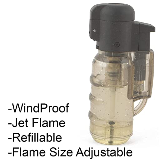 WBD Stylish Butane Gas Lighter Sharp Small Jet Flame Refillable Cigarette Lighter Variation Mini Pocket (Jet Flame Torch) by Gulab's1