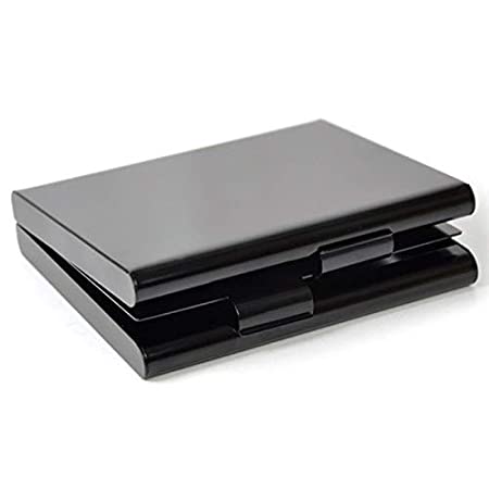 XuBa Men Aluminum Pocket Storage Case for 20 Cigarette Holder Flip Open Container Black Interesting