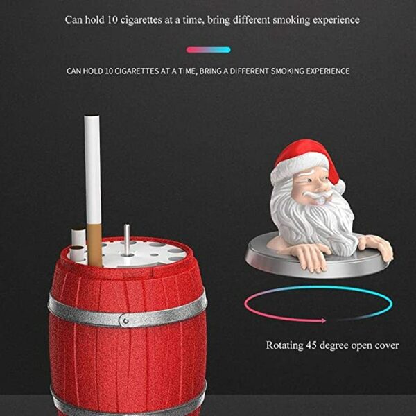 lesgos Cigarette Dispenser, Automatic Cigarette Case Box, Wooden Barrel Cigarette Pocket Box for 105