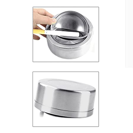 winomo Stainless Steel Ash Tray (11 x 11 x 5 cm, Silver)2
