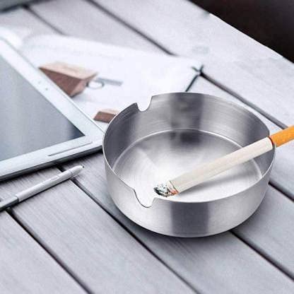 AYURVEDACOPPER ASH Tray for Cigarette Stainless Steel Ash Tray for Home, Office and Bar etc. (Pack of 1)2
