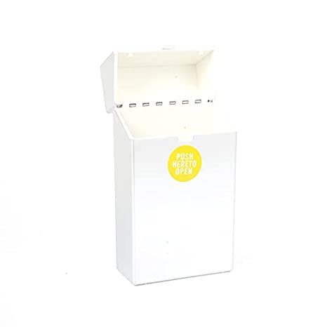 BUCKLE UP Push Button Cigarette Case - ABS Plastic Cigarette Case (White)1