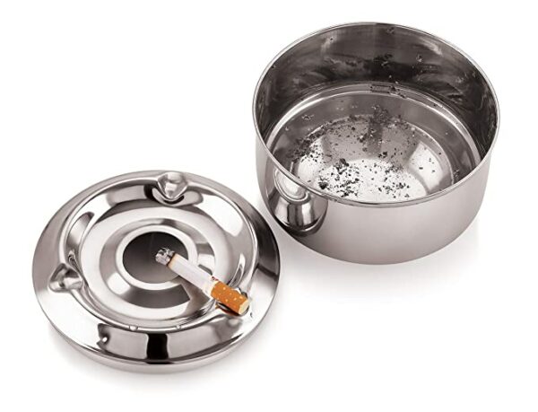 Chef Direct Stainless Steel Ash Tray - Silver 9cm1