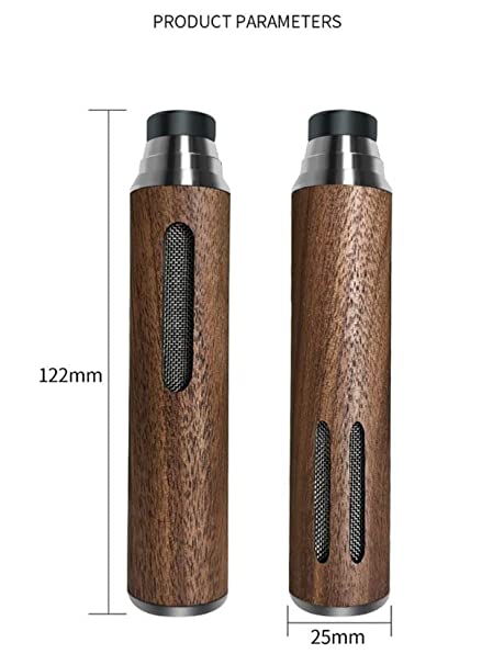 Cloyster Portable Ashtray Mini Car Ashtray Anti Soot-Flying Cigarette Cover Anti-ash Luxury Wood Cigarette Holder Compatible with Smoking Gift2