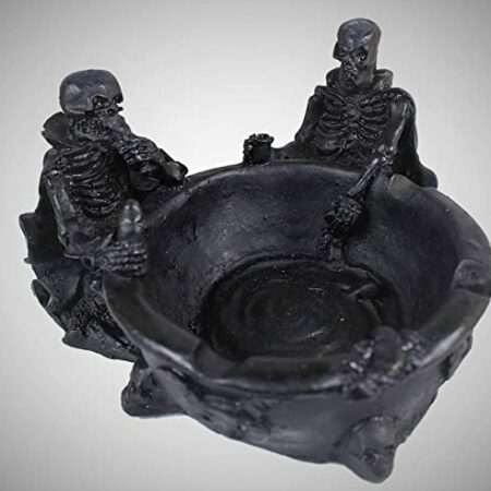 Inara Creation 2 Skeleton Skull Ashtray - Black