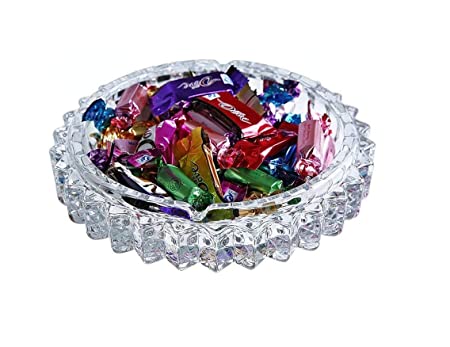Logicmart Crystal Glass Ash Tray Smoke Collectible Tribal Decoration Cigarette Ashtray for Home, Hotel and office Use4