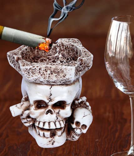 Pinkdesh Resin Material Skull Ashtray for Chain Smokers3