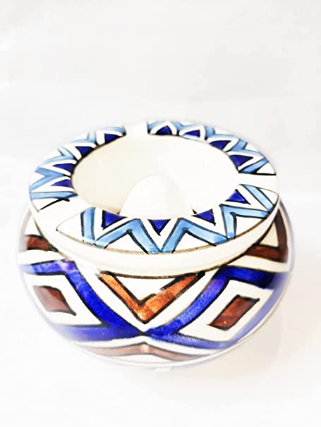 SHANAYRA Multicolor Hand Painted Ceramic Ashtray 1