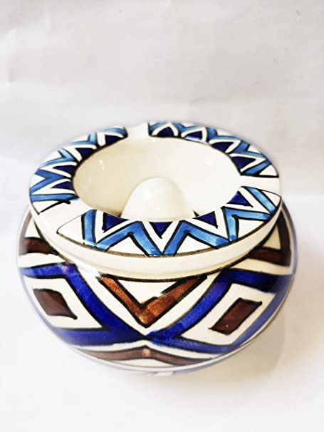 SHANAYRA Multicolor Hand Painted Ceramic Ashtray 4