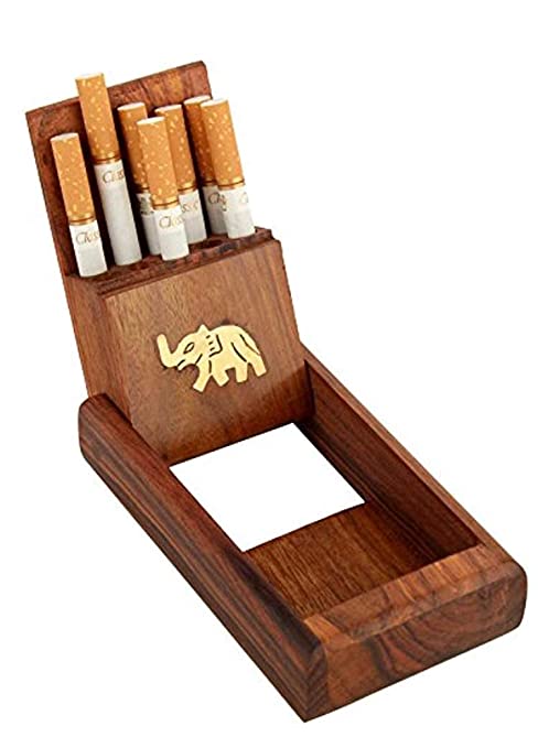 SwuD Wooden Pocket Cigarette Case Holder
