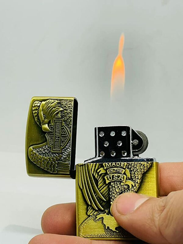 WBD Classy Cigarette Windproof Pocket Lighter ( Golden ) Eagle1