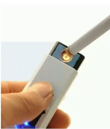 WBD, Rechargeable Electronic Windproof Eco Friendly Unique Cigarette Flameless Pocket Lighter (White)1