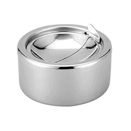 winomo Stainless Steel Ash Tray (11 x 11 x 5 cm, Silver)