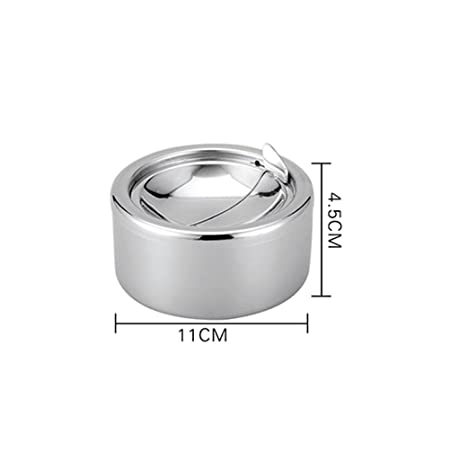 winomo Stainless Steel Ash Tray (11 x 11 x 5 cm, Silver)1
