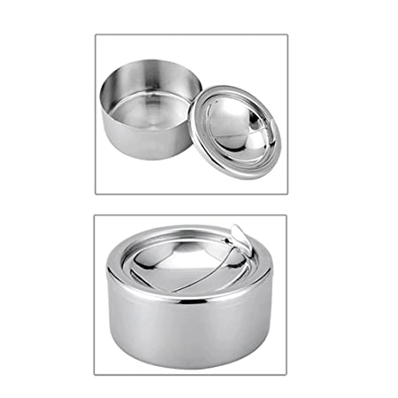 winomo Stainless Steel Ash Tray (11 x 11 x 5 cm, Silver)3